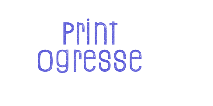 Print Ogresse Font