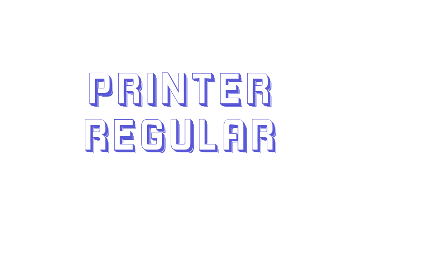 Printer Regular Font