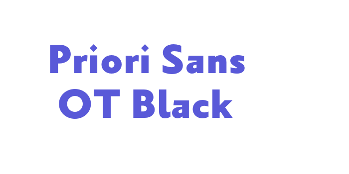 Priori Sans OT Black Font