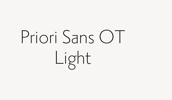 Priori Sans OT Light Font