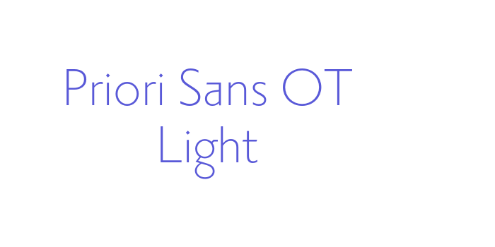 Priori Sans OT Light Font Download