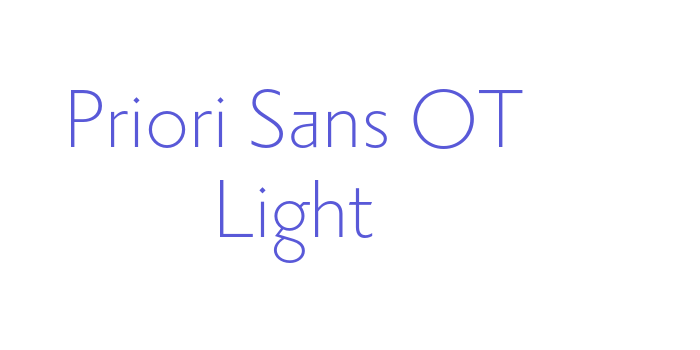 Priori Sans OT Light Font