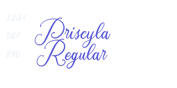 Priscyla Regular font free