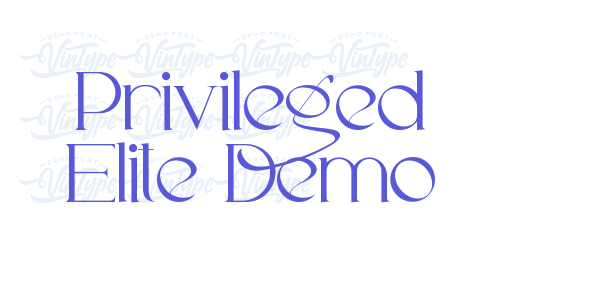 Privileged Elite Demo font free