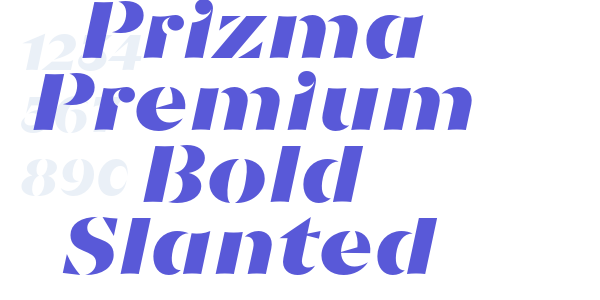 Prizma Premium Bold Slanted font free