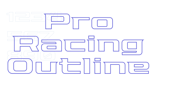 Pro Racing Outline font free