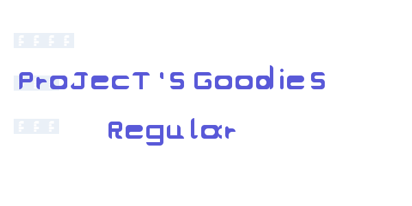 ProJecT’s Goodies Regular font free