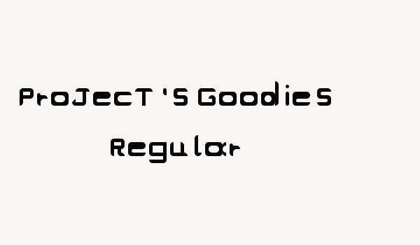 ProJecT’s Goodies Regular Font