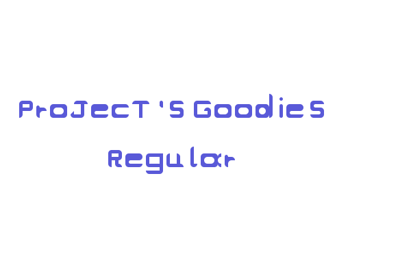 ProJecT’s Goodies Regular Font