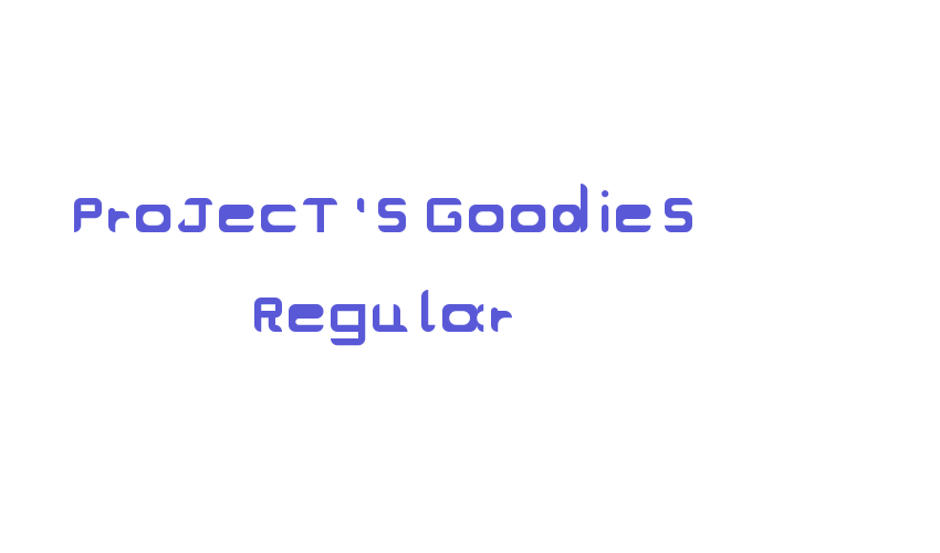 ProJecT’s Goodies Regular Font Download