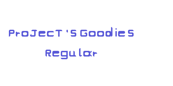 ProJecT’s Goodies Regular Font Download