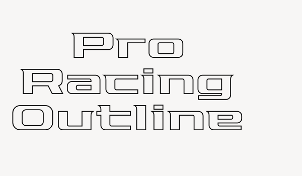 Pro Racing Outline Font