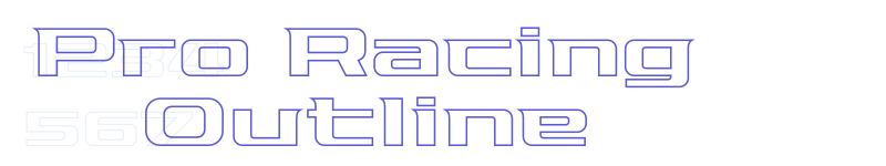 Pro Racing Outline-related font
