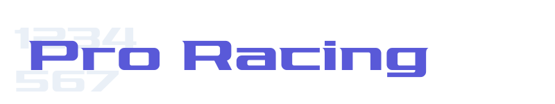 Pro Racing-related font