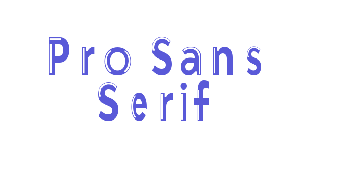 Pro Sans Serif Font