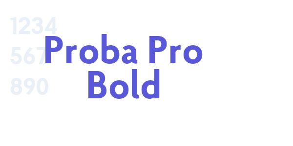 Proba Pro Bold font free