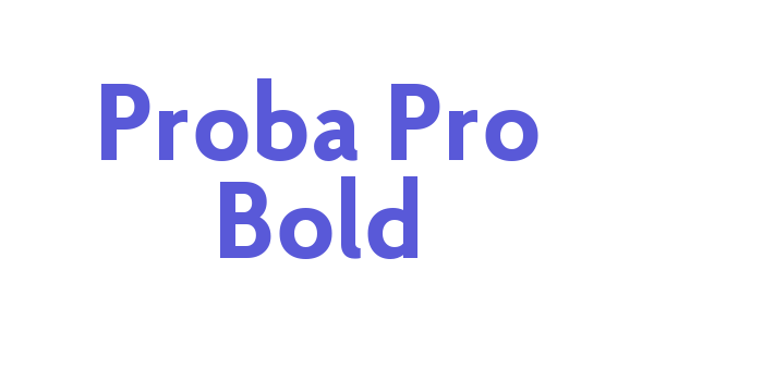 Proba Pro Bold Font