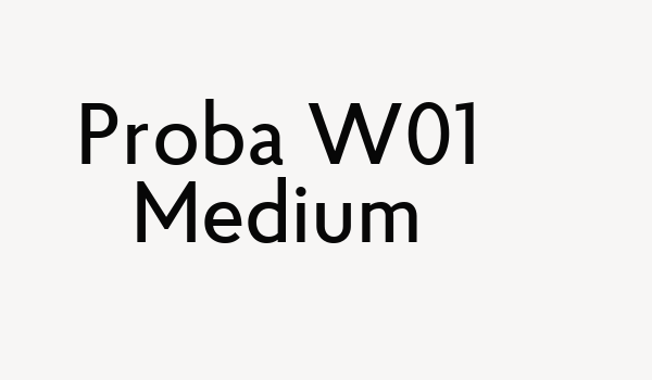 Proba W01 Medium Font