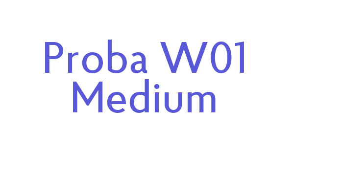 Proba W01 Medium Font Download