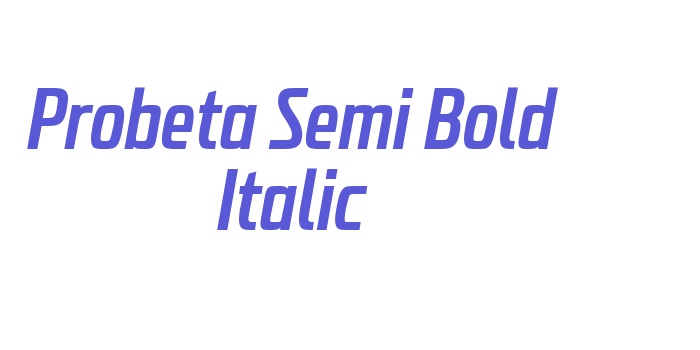 Probeta Semi Bold Italic Font Download