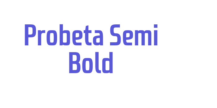 Probeta Semi Bold Font