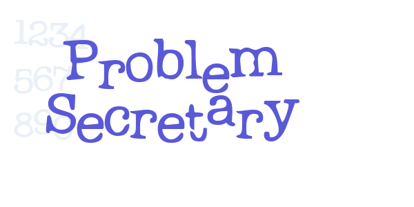 Problem Secretary font