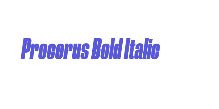 Procerus Bold Italic Font Download