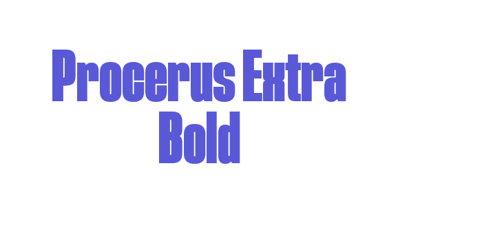 Procerus Extra Bold Font