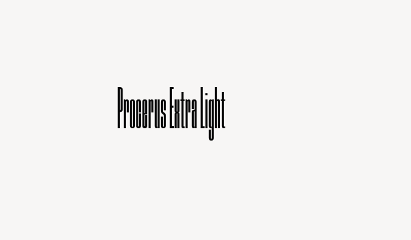 Procerus Extra Light Font