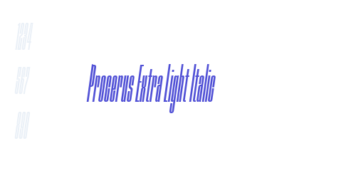 Procerus Extra Light Italic-font-download