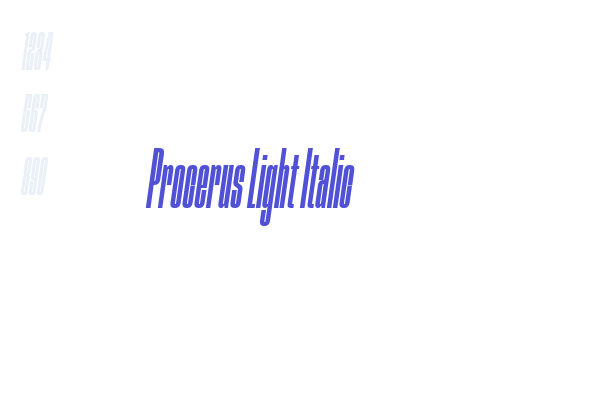 Procerus Light Italic