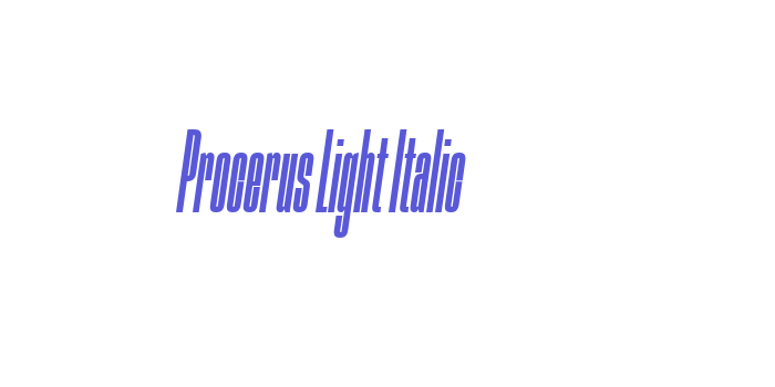 Procerus Light Italic Font