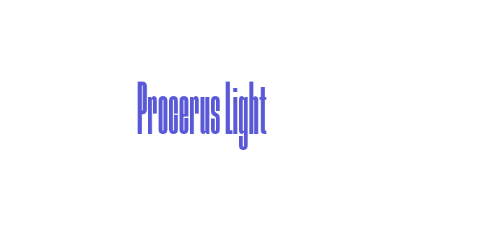 Procerus Light Font