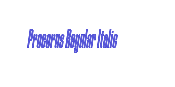 Procerus Regular Italic Font