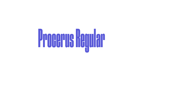 Procerus Regular Font