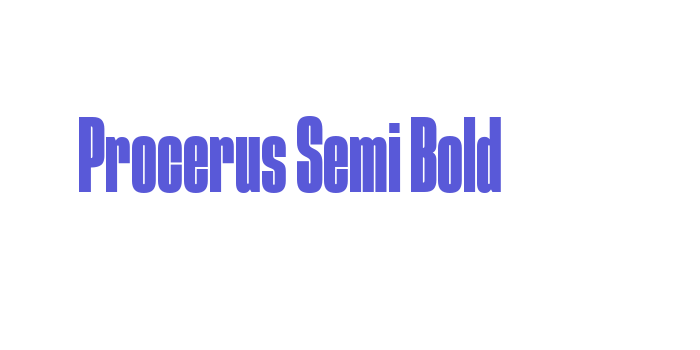 Procerus Semi Bold Font