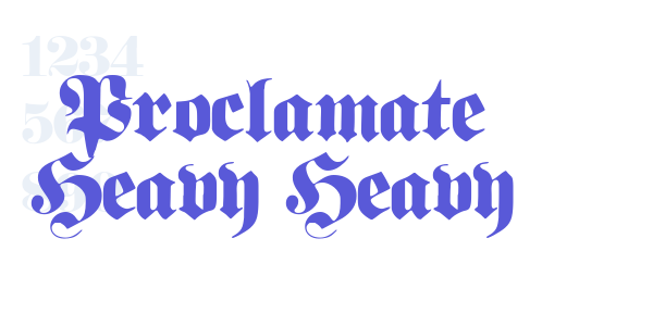 Proclamate Heavy Heavy font free