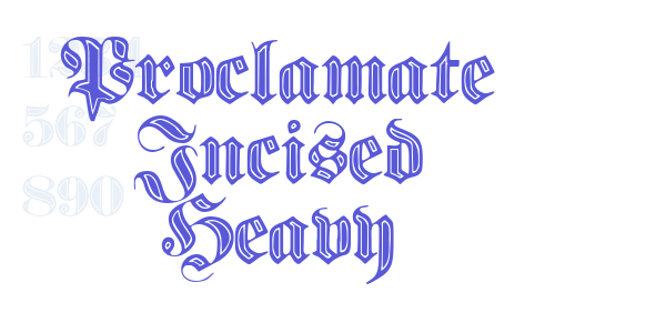 Proclamate Incised Heavy font free