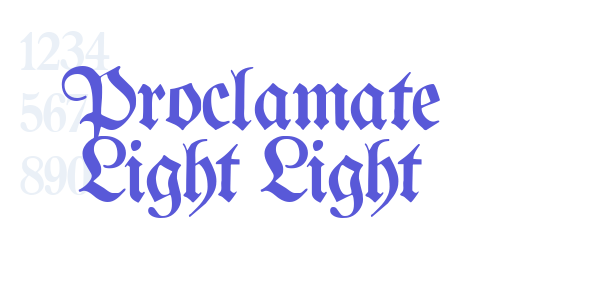 Proclamate Light Light font free