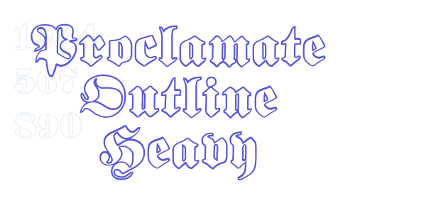 Proclamate Outline Heavy font