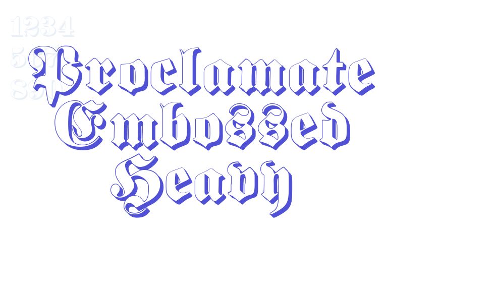 Proclamate Embossed Heavy-font-download