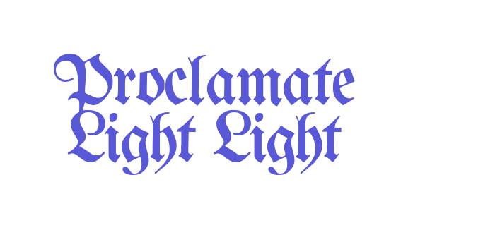 Proclamate Light Light Font Download