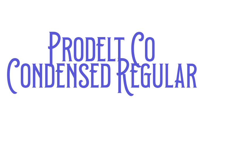 Prodelt Co Condensed Regular Font