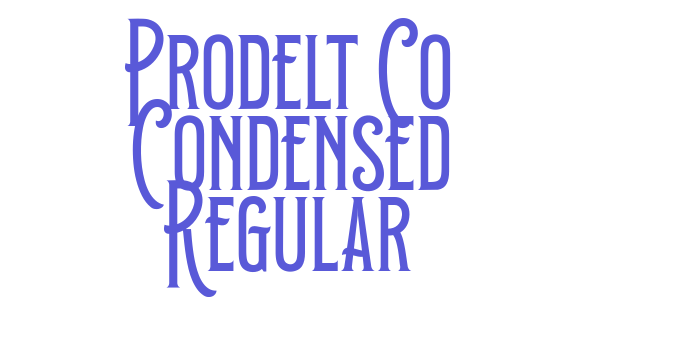 Prodelt Co Condensed Regular Font Download