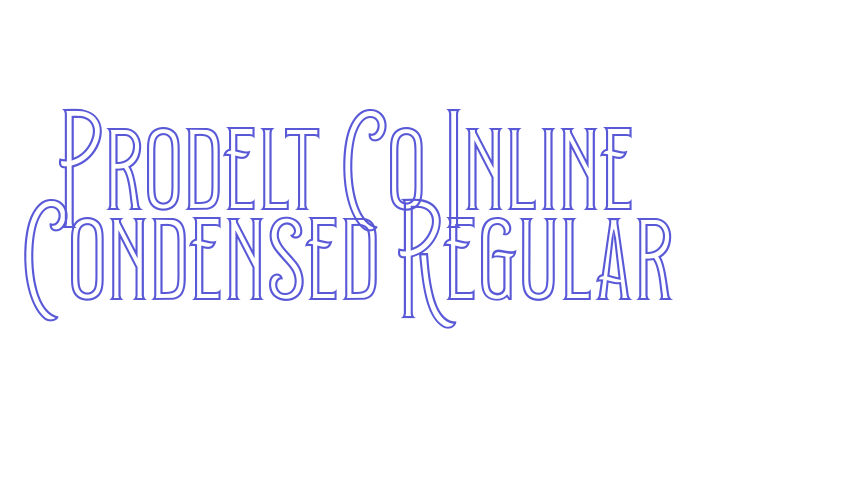 Prodelt Co Inline Condensed Regular Font