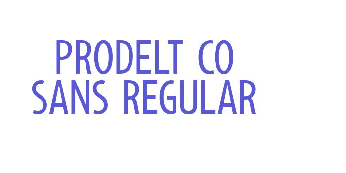 Prodelt Co Sans Regular Font Download