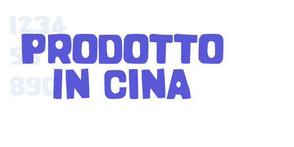 Prodotto In Cina font free