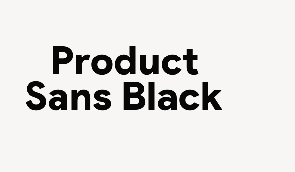 Product Sans Black Font