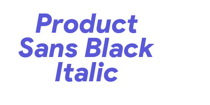 Product Sans Black Italic Font Download