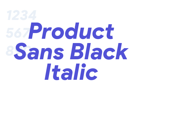 Product Sans Black Italic